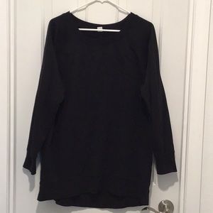Long old navy black sweatshirt